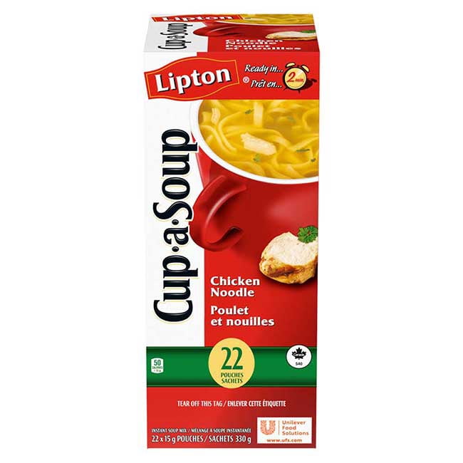 Lipton Cup-a-Soup Chicken Noodle Soup Mix, 330 g -- 88 per case