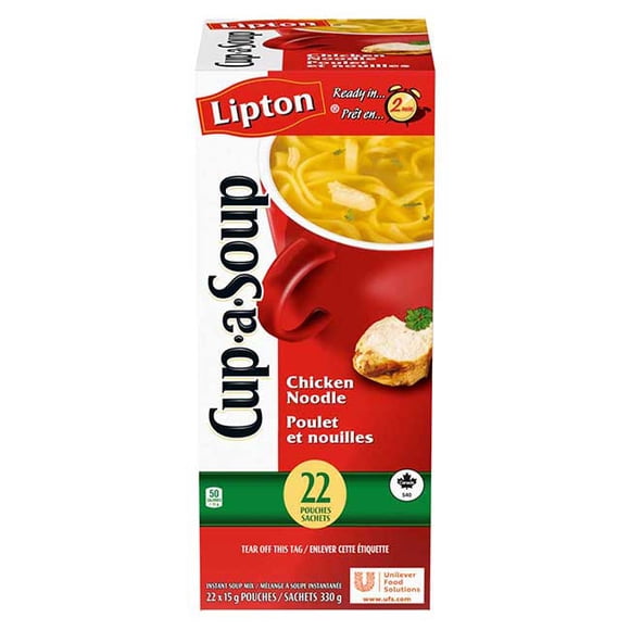 Lipton Cup-a-Soup Chicken Noodle Soup Mix, 330 g -- 88 per case