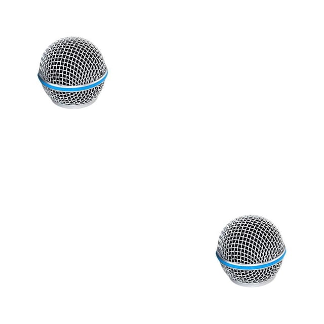 Transemion Replacement Microphone Grille Replacing Detachable Wired Wireless Mic Head Type 2 2Set