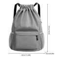thumbnail image 3 of POINTERTECK Unisex Casual Knapsack Large Capacity Gym Bag Traveling Backpacks (Grey), 3 of 7