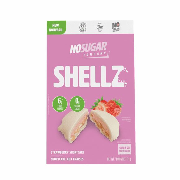 No Sugar, Shortcake aux Fraises Shellz, 171 g