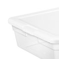 thumbnail image 3 of Sterilite 28 Qt Clear Plastic Stacking Storage Container Box w/Lid, 20 Pack, 3 of 12