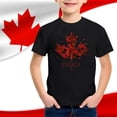thumbnail image 2 of QUOTAY Hauts Décontractés pour Garçons T-Shirt à Manches Courtes à Col Rond avec Imprimé Graphique de la Fête du Canada pour l'École et les Activités Extérieures Âges 3-13 Ans T-Shirt de la Saint-Patrick Noir_002,140, 2 of 4