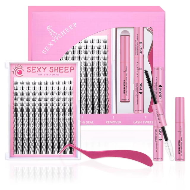 DIY Lash Extension Kit: Mixed Style Lash Clusters with Bond & Seal...