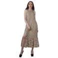 thumbnail image 1 of Moomaya Robe de Vacances pour Femmes en Rayonne, Col Licou, Sans Manches, Fente avant, Robe Imprimée, 1 of 4