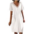 thumbnail image 2 of LOVZFMLL Robe d'Été Aguichant et Tendance à Imprimé Sans Manches à Col en V pour Femme Blanc m, 2 of 3