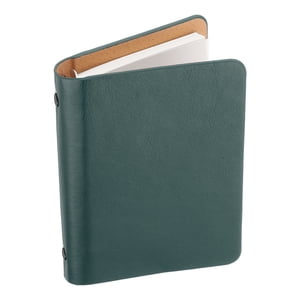 REGALWOVEN 6 Couvre-bête, A7 Carnet de notes en cuir Binder Loose Leaf Planner avec 50 Feuilles papier, vert