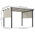 thumbnail image 3 of Outsunny 10' x 12' Metal Pergola with Retractable Canopy for Patio, Deck, 3 of 10