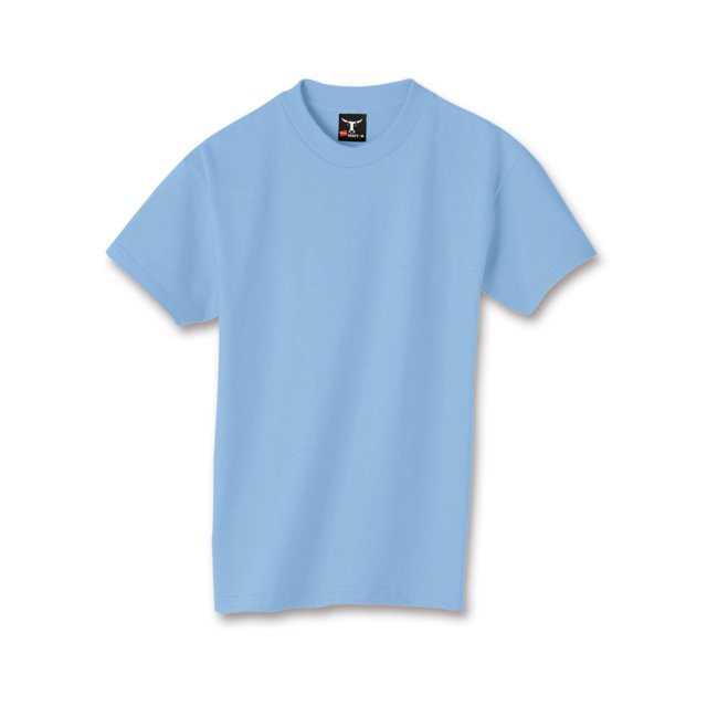 Hanes Beefy-T Boy`s T-Shirt, L, Light Blue