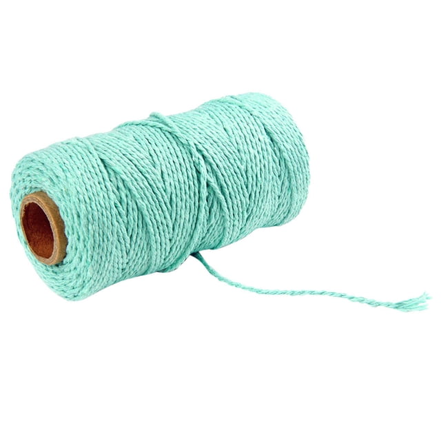 kiplyki 100m Cotton Twisted Long/100Yard Pure Cord Rope Crafts Macrame Artisan String