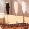 thumbnail image 3 of Rechargeable Milk Frother with Stand, Handheld Electric Foam Maker Waterproof Drink Mixer Foamer Portable Mini Mixer Machine Foam Coffee Maker for Latte Cappuccino Milk Foamer, 3 of 7