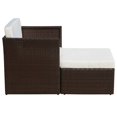 thumbnail image 3 of vidaXL Chaise de Jardin avec Tabouret en Rotin Synthétique Brun, 3 of 5