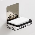 thumbnail image 4 of Storage Shelf Waterproof Wall Mounted Strong Load Bearing Iron Punch Free Shower Hanging Holder for Home, 4 of 8
