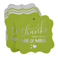 thumbnail image 3 of Inkdotpot Pack Of 50 Thanks From The New Wedding Paper Tags DIY Craft Bracket Shape Real Silver Foil Hang Tags, 3 of 7