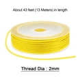 thumbnail image 2 of Unique Bargains Twisted Nylon Twine Thread Beading Cord 2mm 13M/43 Feet Extra Strong Braided Nylon String, Yellow, 2 of 6