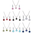 thumbnail image 2 of Becaristey Necklace Earrings Set Wide Applicable Occasions Stylish And Fashionable Lightweight And Comfortable green, 2 of 6