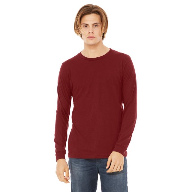 The Bella Canvas T-Shirt Unisexe à Manches Longues CARDINAL L