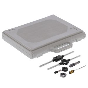 45Pcs Set de tap et de die, ensemble de tat et de Die standard avec boîtier de stockage, kit de filetage essentiel Set de robinet et jeu d'outils Die pour les propriétaires Mécaniques