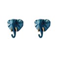 thumbnail image 1 of Wweixi Coat Hooks Easy To Install And Wide Application For Added In Daily Life Retro blue(elephant) 2Set, 1 of 6