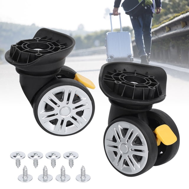 LIZEALUCKY Roues de Valise, Lot de 2 Roues Pivotantes de Remplacement pour Valise de Voyage Roulements en Plastique Ensemble de Réparation pour Kits de Bagages
