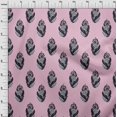 thumbnail image 3 of oneOone Viscose Chiffon Fabric Leaves & Floral Block Print Fabric BTY 42 Inch Wide, 3 of 5
