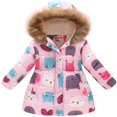 thumbnail image 1 of Veste Matelassée pour Enfants Garçons et Filles Mode Imprimé Dessin Animé Grand Garçon Col Long Veste Matelassée à Capuche, 1 of 5