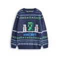 thumbnail image 1 of Minecraft Boys Blue Creeper Christmas Jumper (11-12 Years), 1 of 6