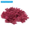 thumbnail image 3 of Unique Bargains Artificial Leaves Fall Maple Autumn Fake Leaf Decoration, Burgundy 500 Pack, 3 of 5