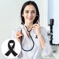 thumbnail image 1 of Product Category Brooch - 1PC Elegant Ribbon Cancer Awareness Lapel Pin Heart Shaped Silk Ribbon Fashion Accessory for Clothing Bags and More, 1 of 3