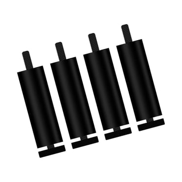 4 Pcs Pieds de Meuble en Métal Polyvalents Installation Facile Pieds de Sofa pour l'Amour Noir 15 cm