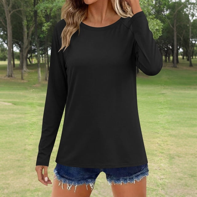 Ailaofu Women's Sun Shirts Protection Rash Guard Long Sleeve Swim Shirts Quick Dry Lightweight Workout Tops