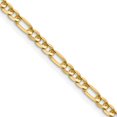 thumbnail image 1 of 14k Yellow Gold 18 Inch 3mm Concave Figaro Chain Necklace Pendant Charm, 1 of 9