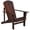 Brown, variant on Outsunny Classic Adirondack Chair with Cup Holder for Backyard Black