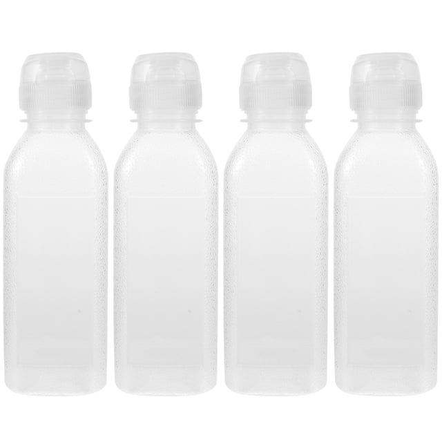 4pcs Plastic Squeeze Bottles Cooking Oil Bottle Sauce Bottle Condiment Dispenser