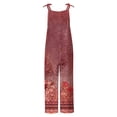 thumbnail image 5 of LOVZFMLL Combinaison pour Femme, Imprimée d'Été Sans Manches, Dos Nu, Ample, Longue, Rouge, G, 5 of 5