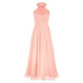 thumbnail image 4 of renvena Robe de Demoiselle d'Honneur pour Fille, Enfants, Dos Nu, Sans Manches, en Mousseline, Robe de Fête, Mariage, Rose, 8, 4 of 7
