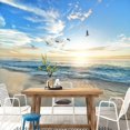thumbnail image 1 of 3D Wallpaper Seagull Blue Sky White Clouds SKU# WAL0214, 1 of 1