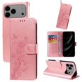 thumbnail image 2 of Flip Case for iPhone 17 Pro Max cardslots Flower leather Flip, 2 of 5