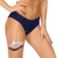 thumbnail image 2 of MIASHUI Women's Basic Full Coverage Low Waisted Bikini Bottoms Mid Waist Swimsuit Bathing Suit Bottom Dark Blue,S, 2 of 4