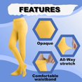 thumbnail image 4 of ORUYROP Women's Solid Colored Opaque Microfiber Footed Tights, 4 of 7