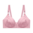thumbnail image 1 of Timegard Front Closure Bras for Women Full Coverage Adjustable Strap No Underwire Bras Seniors Bras, 1 of 5