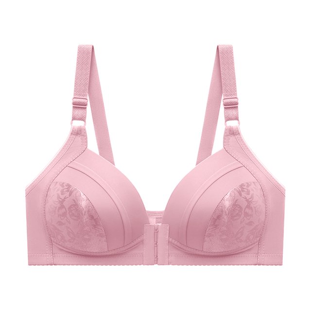 Timegard Front Closure Bras for Women Full Coverage Adjustable Strap No Underwire Bras Seniors Bras