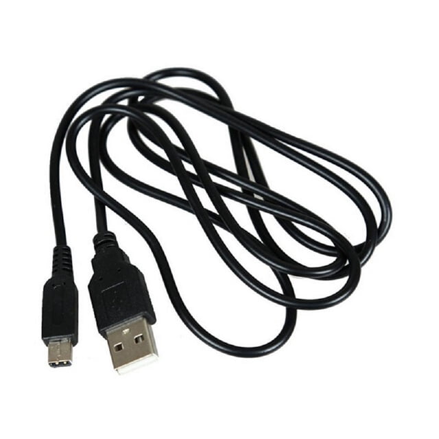 DPTALR USB Charging Cable Charge Cord for Nintendo DSi, DSi XL, 3DS, 3DS XL, and 2DS. Black cable approximately 3 feet long with USB-A and proprietary connector ends, ideal for charging gaming consoles. Not compatible with Nintendo DS or DS Lite and does not support data transfer.