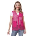 thumbnail image 3 of TOPTIE Adult Mesh Vest Zipper Supermarket Team Volunteer Uniform Vest - Orange, 3 of 6