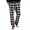 thumbnail image 1 of Hanes Mens Micro Fleece Pant, L, Dark Grey Buffalo Plaid, 1 of 3