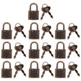 thumbnail image 1 of MasteelfCA 10 Pcs Mini Cadenas Multifonctions Serrures Suspendues pour Bagage Serrures Rétro pour Valise, 1 of 8