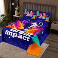 thumbnail image 2 of Trophy Bedspread Set Cup Coverlet Set,European Sport Quilt Set Queen,Rainbow Galaxy Quilted Competitive Game Room Decor, 2 of 3