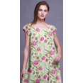 thumbnail image 2 of Bimba Robe Longue Maxi Imprimée pour Femmes en Rayonne, Vêtement de Nuit à Manches Courtes, 2 of 4