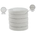 thumbnail image 4 of Meridian Furniture Aphia Cream Boucle Fabric Ottoman/Stool, 4 of 4