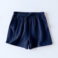 thumbnail image 2 of Tranfacy Summer Shorts for Women, Solid Color Casual Pocket Home Shorts, 2 of 6
